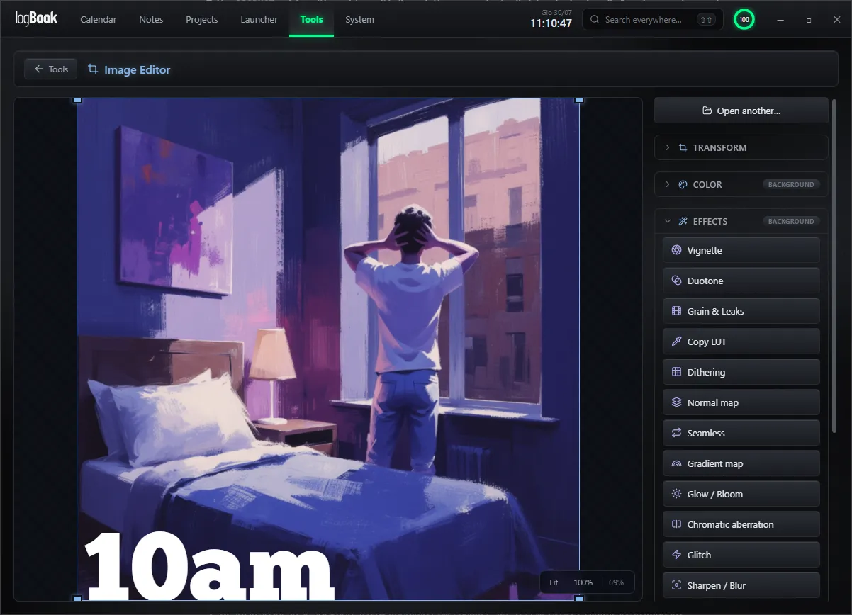 logBook — Image editor