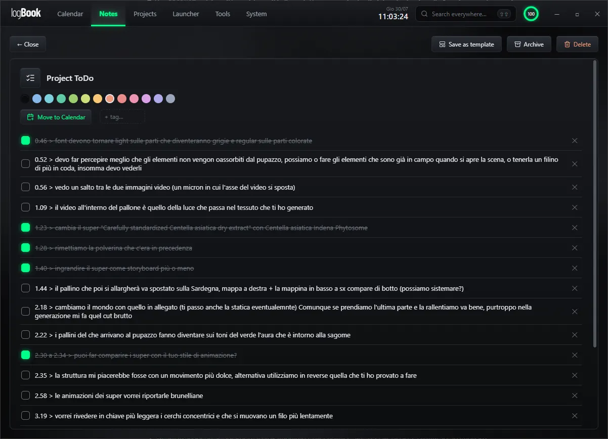 logBook — Notes