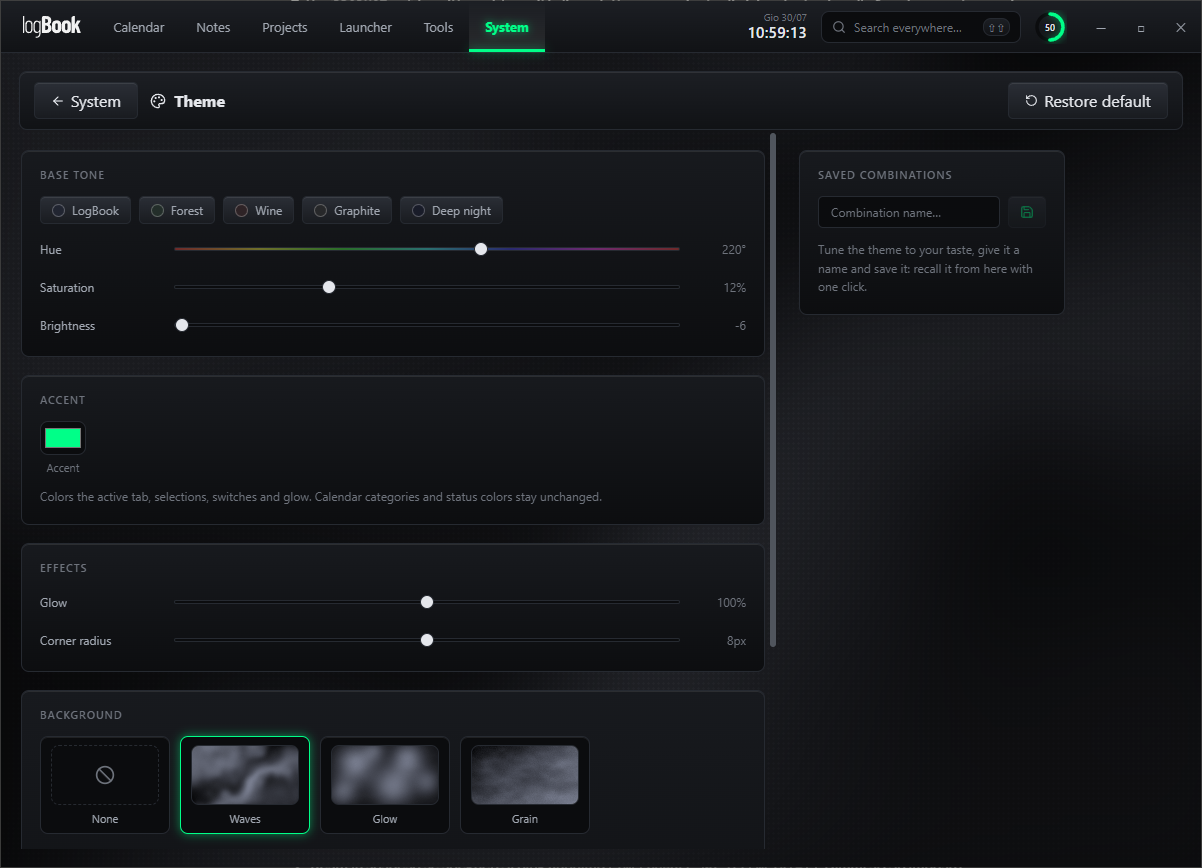logBook — Themes